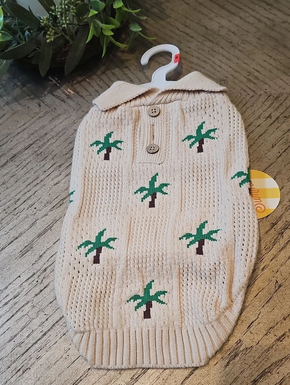 Palm Tree Dog Sweater Size S NWT